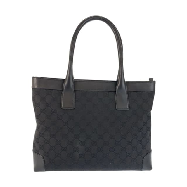 Gucci GG Canvas Leather Tote Bag in Black Canvas from The Reluxe, photo 1 of 1