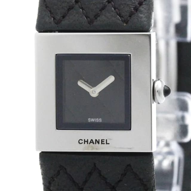 Chanel Matelasse Steel Leather Quartz Ladies Watch H0116 Polished in Black Leather from Elady, photo 1 of 1