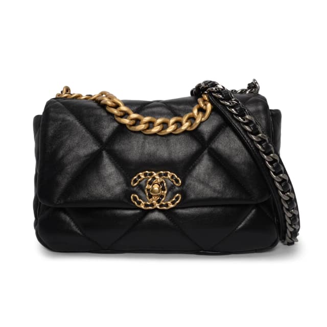 Medium Chanel 19 Flap Bag in Black Lambskin from Blue Spinach, photo 1 of 1