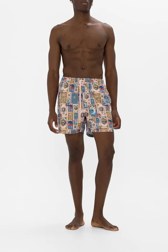Camilla eBoutique MID LENGTH BOARDSHORT WITH ELASTIC WAIST HOUSE OF HOROSCOPES, image 1 of 1 from CAMILLA