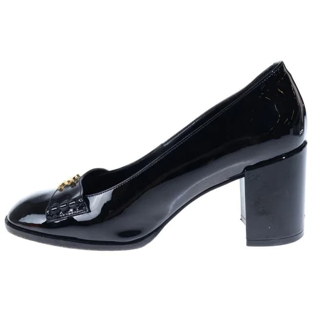 Celine Triomphe Patent Heels Pumps Black in Black Patent leather from The Reluxe, photo 1 of 1