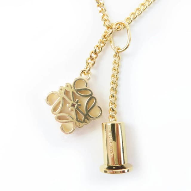 Loewe Anagram Cube Chain Necklace Pendant Gold in Gold from The Reluxe, photo 1 of 1