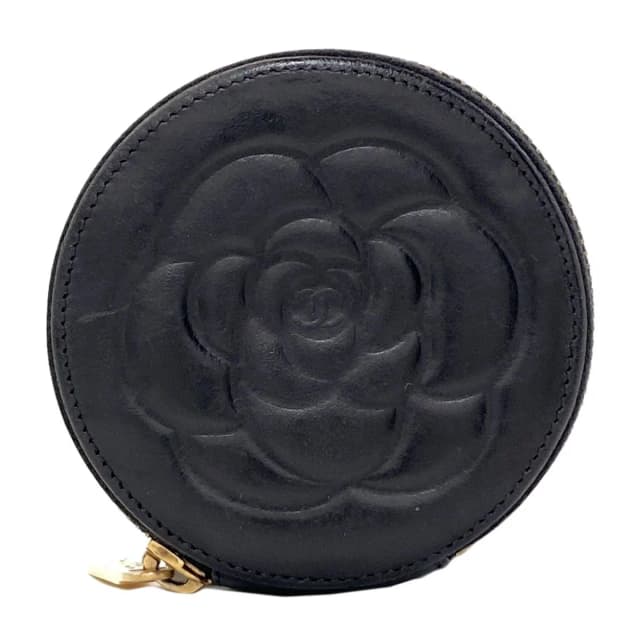 Chanel Camellia Gold Coin Purse Calfskin in Gold Calfskin from The Reluxe, photo 1 of 1