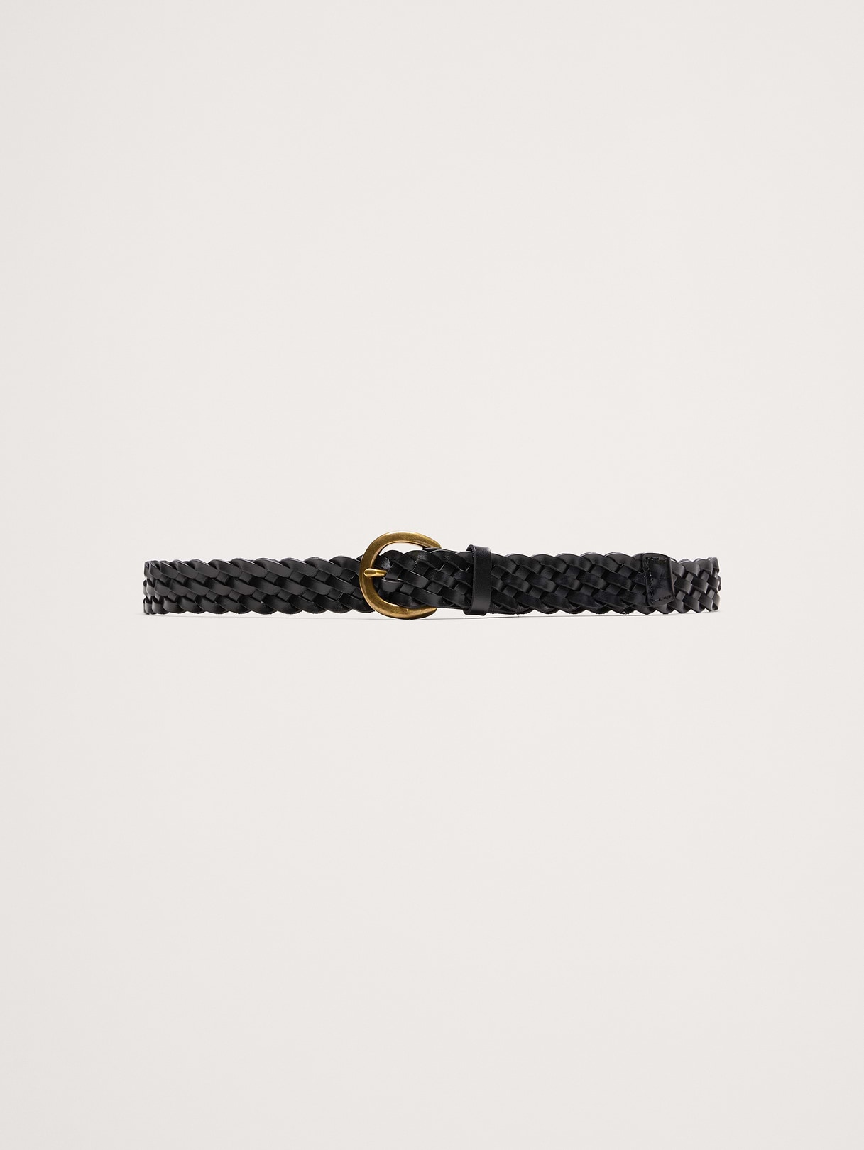 Braided Leather Belt in Black, image 1 of 1 from Banana Republic (Canada)