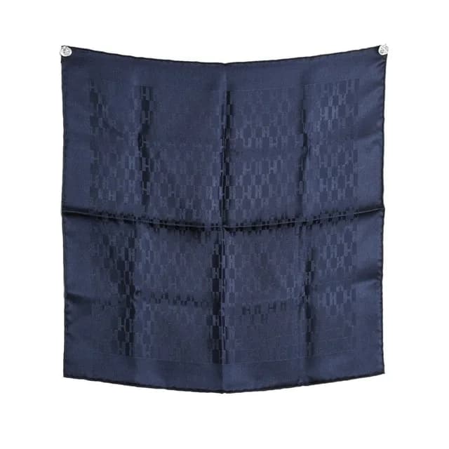 Hermès Scarf Pocket Scarves Navy in Navy Silk from The Reluxe, photo 1 of 1