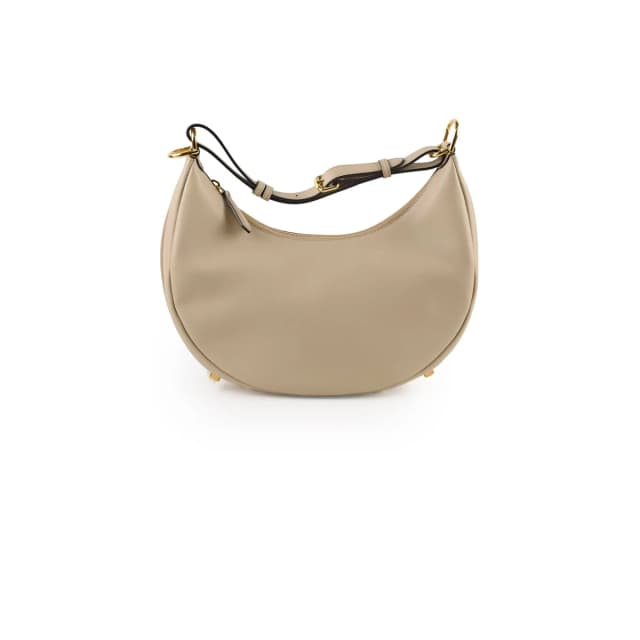 Fendi Fendigraphy Small Leather Hobo Beige in Beige Leather from The Purse Affair, photo 1 of 1