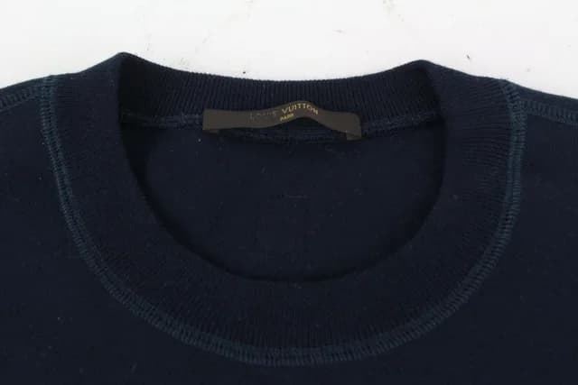 Men's Large Navy Blue LV America's Cup Crewneck Sweater in Navy from Bagriculture, photo 1 of 1