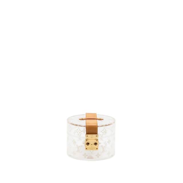 Louis Vuitton Scott Box Monogram Plexiglass / Leather Clear / White GHW in White Leather from EMIER, photo 1 of 1