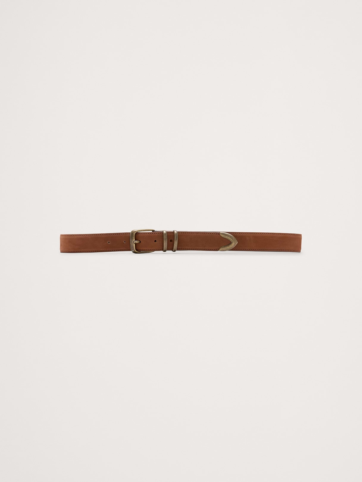 Banana Republic Nubuck Leather Ranger Belt in Medium Brown, image 1 of 1 from Banana Republic (US)