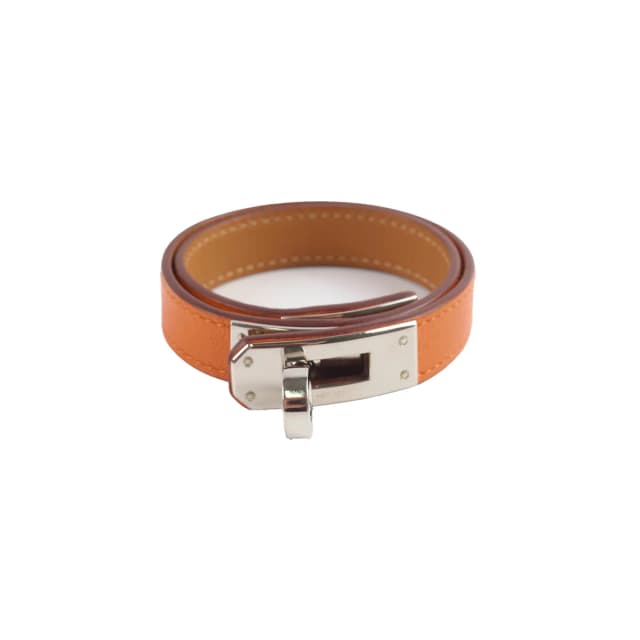 Hermès Kelly Double Tour Bracelet Orange Size S/T2 in Orange Swift leather from The Purse Affair, photo 1 of 1