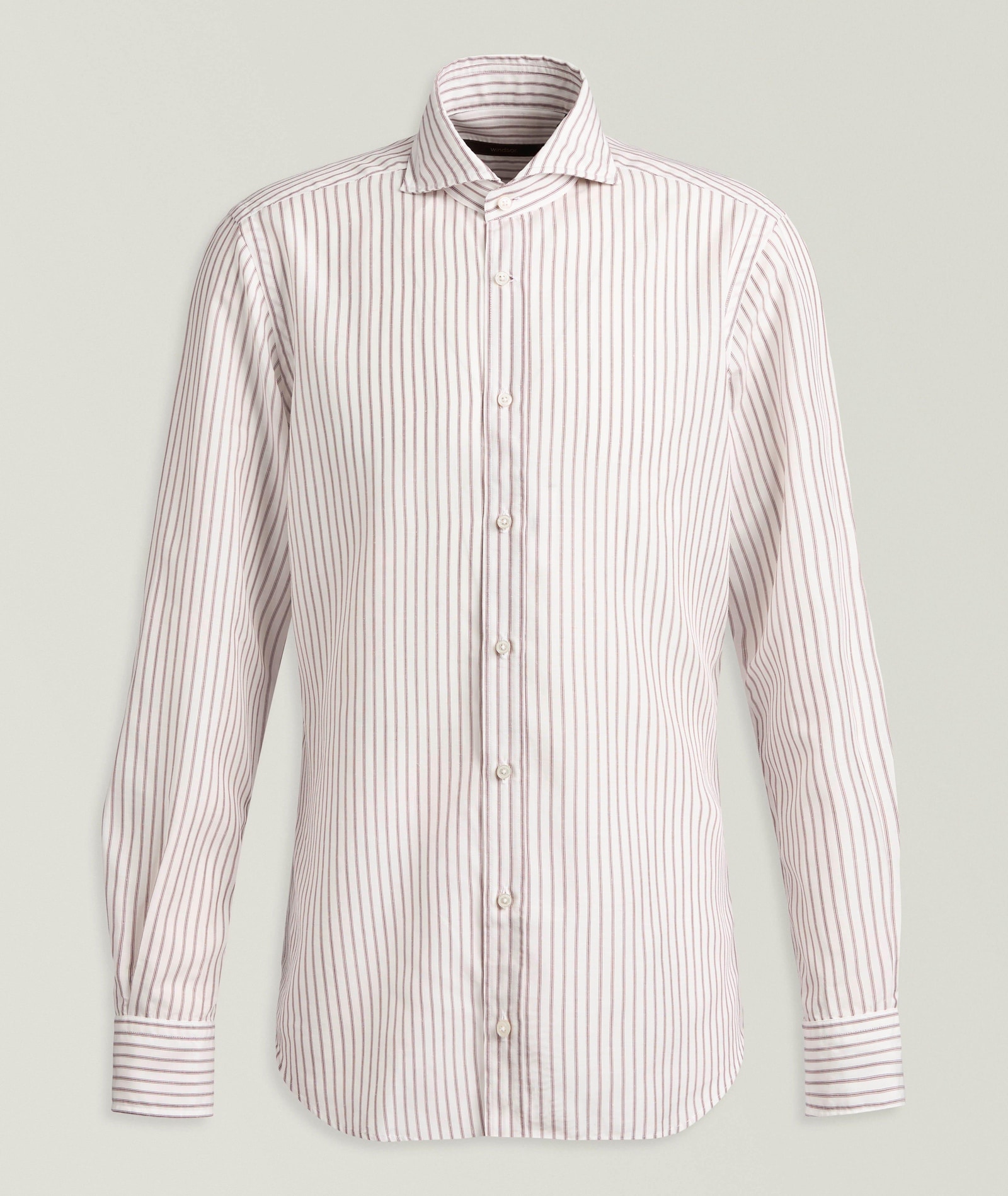 Windsor Lyocell-Blend Striped Shirt in Red Man Made Natural Fibre, image 1 of 1 from Harry Rosen
