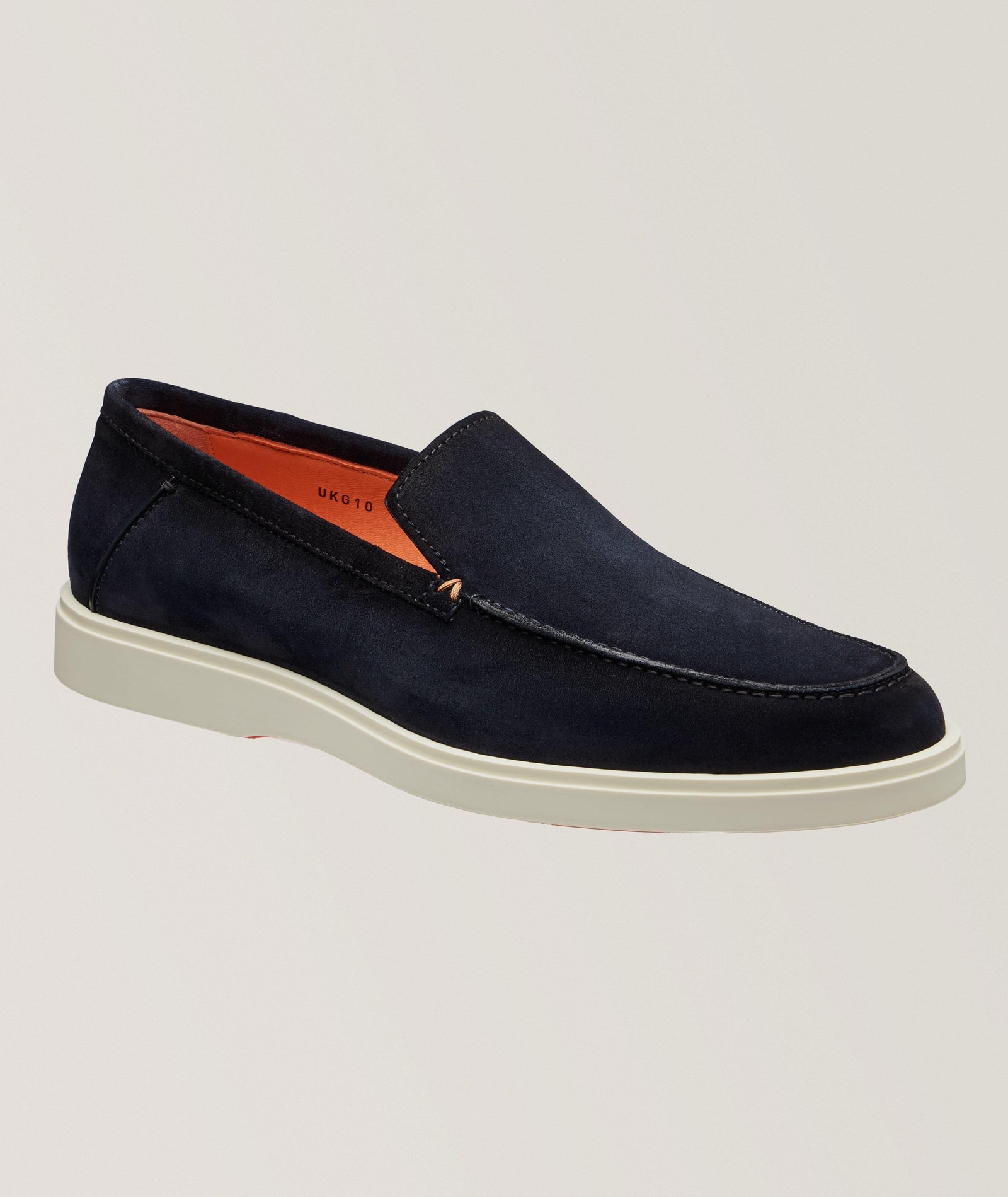Santoni Classic Suede Loafers in Blue Suede & Nubuck, image 1 of 1 from Harry Rosen