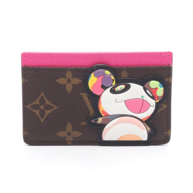 Card Case LV TM Simple Monogram Panda Leather LV Takashi Murakami in Leather from The Reluxe, photo 1 of 1