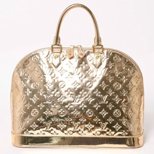 Louis Vuitton Alma GM Handbag Monogram Miroir Gold in Gold Patent leather from The Reluxe, photo 1 of 1