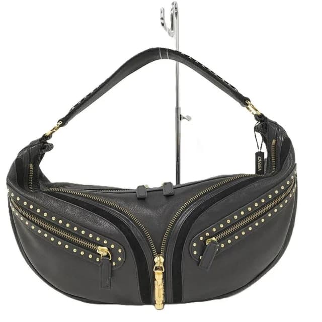 Versace Shoulder Bag Leather Black in Black Leather from The Reluxe, photo 1 of 1