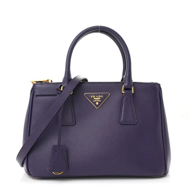 Prada Mini Galleria Tote Saffiano Lux Lamb Leather Bag - Uva in Saffiano leather from H&T, photo 1 of 1