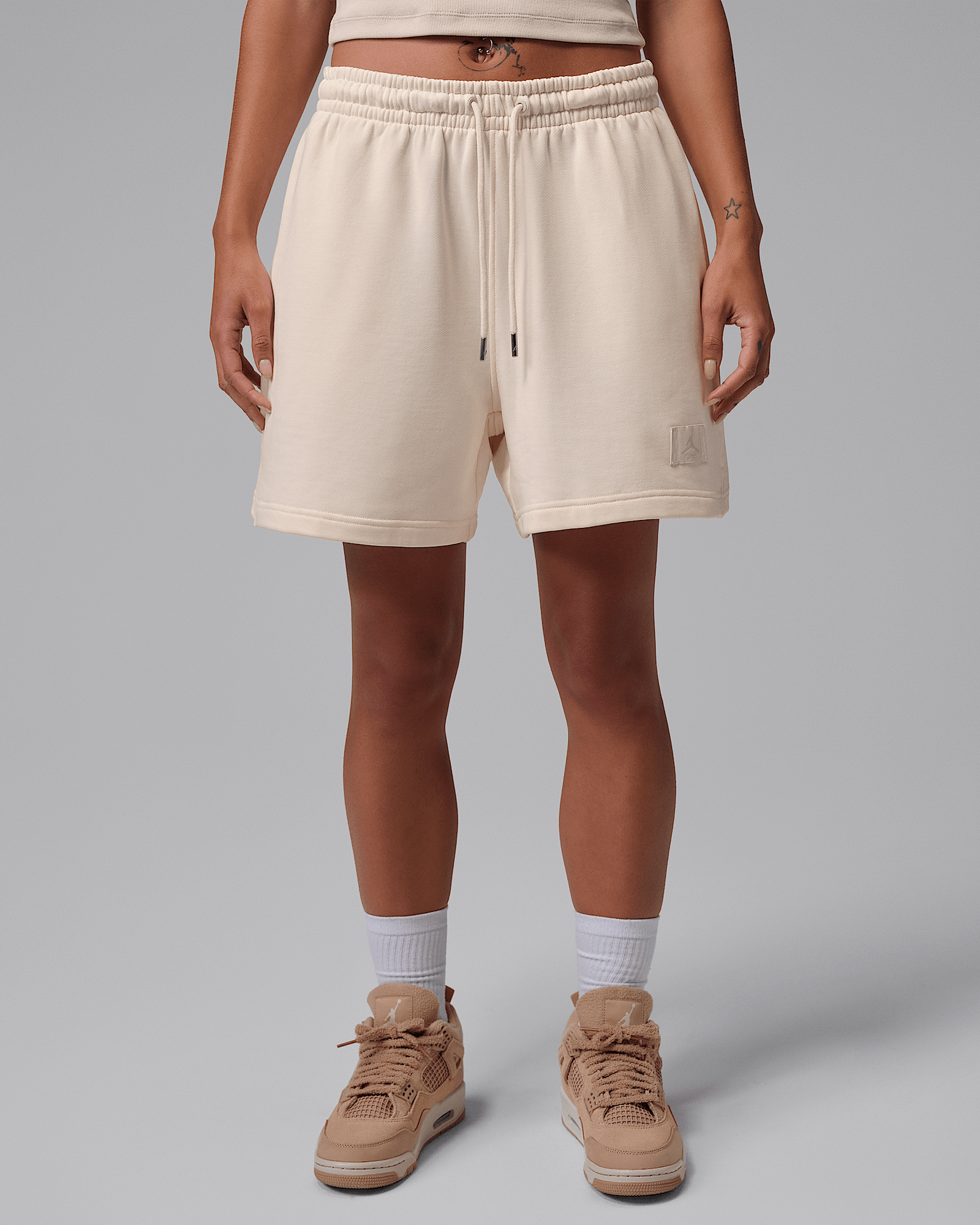 Jordan Flight Fleece in Pale Ivory/Legend Light Brown, image 1 of 1 from Nike