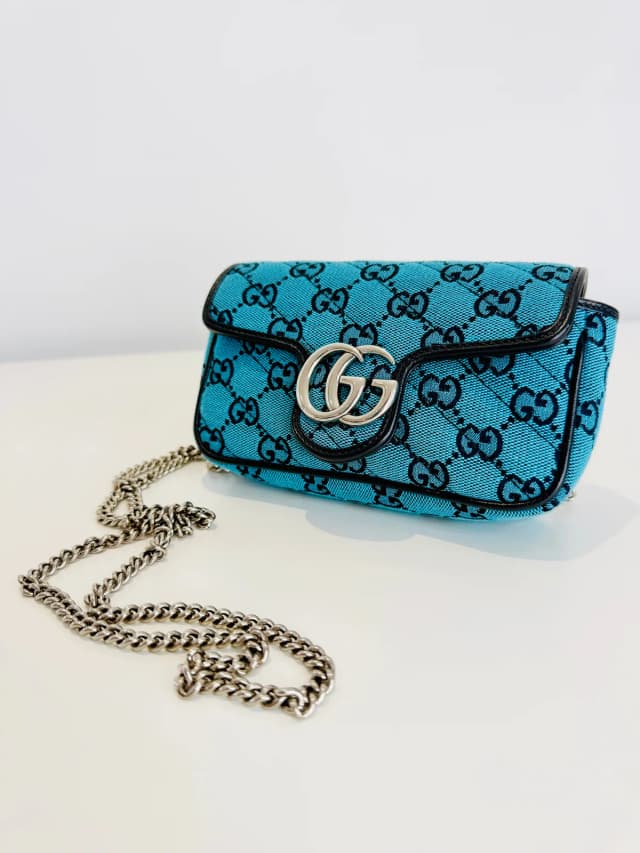 Gucci Canvas GG Marmont Super Mini Bag in Canvas from Edit Second Hand, photo 1 of 1