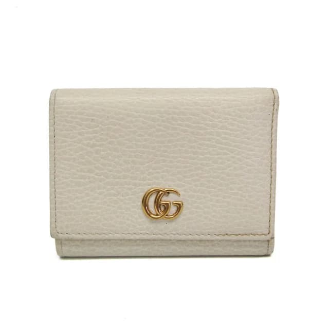 Gucci GG Marmont 474746 Women's Leather Wallet (tri-fold) Off-white in Off-white Leather from Elady, photo 1 of 1