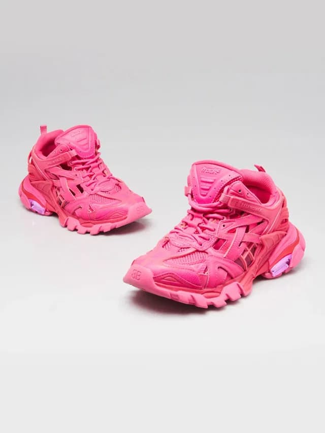 Balenciaga Track 2 Caged Sneaker Size 6.5/37 in Pink Leather from Yoogis, photo 1 of 1