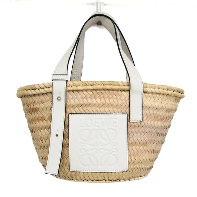 Loewe Basket Bag Small Women's Leather Handbag Beige,White in Beige/White Leather from Elady, photo 1 of 1