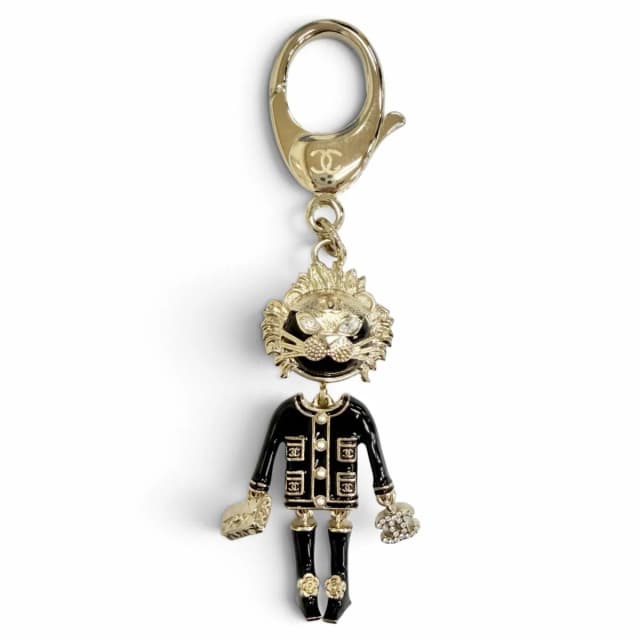 Chanel CC Logo Rhinestone Camellia Quilted Bag Lion Key Holder Bag Charm from The Reluxe, photo 1 of 1