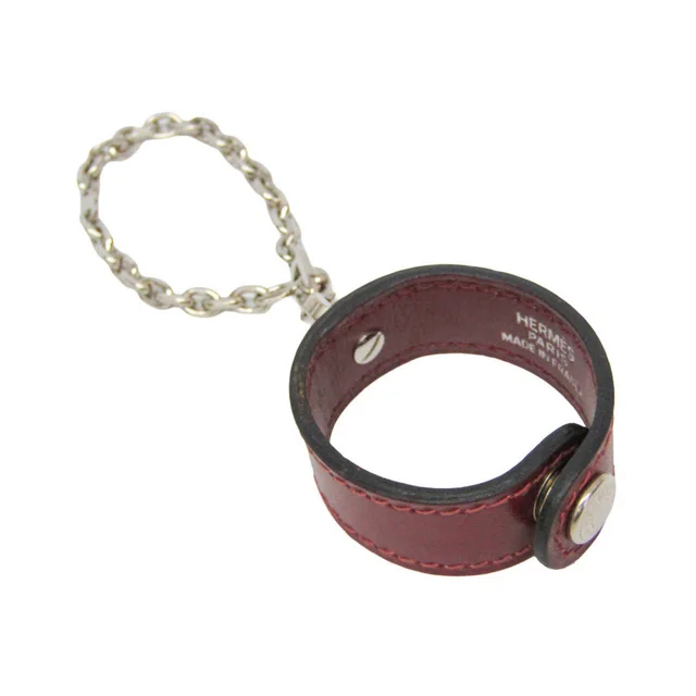 Hermès Nomade Women's Glove Holder Silver,Bordeaux in Bordeaux/Silver Box calf leather, Metal from Elady, photo 1 of 1
