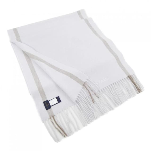 LV Icon Scarf Purple Beige in Beige Cashmere from The Reluxe, photo 1 of 1
