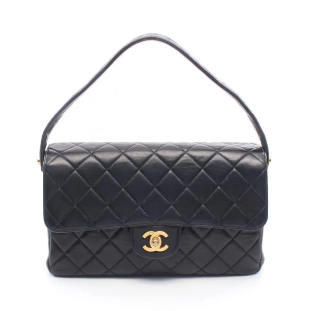 Chanel Quilted Double Face Shoulder Bag Black Lambskin in Black Lambskin from The Reluxe, photo 1 of 1