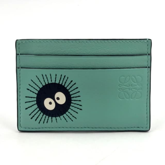 Loewe Suswatari Plain Leather Light Green Card Case in Green Leather from The Reluxe, photo 1 of 1