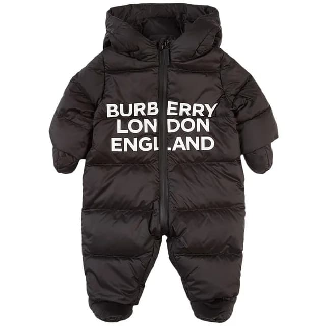 Burberry Size 18M 18 Months Black Logo Puffer Suit Snow Suit in Black from Bagriculture, photo 1 of 1