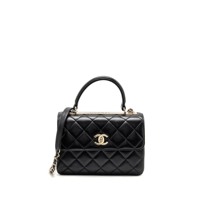 Chanel Top Handle Trendy CC Flap Bag Lambskin Black LGHW in Black Lambskin from EMIER, photo 1 of 1