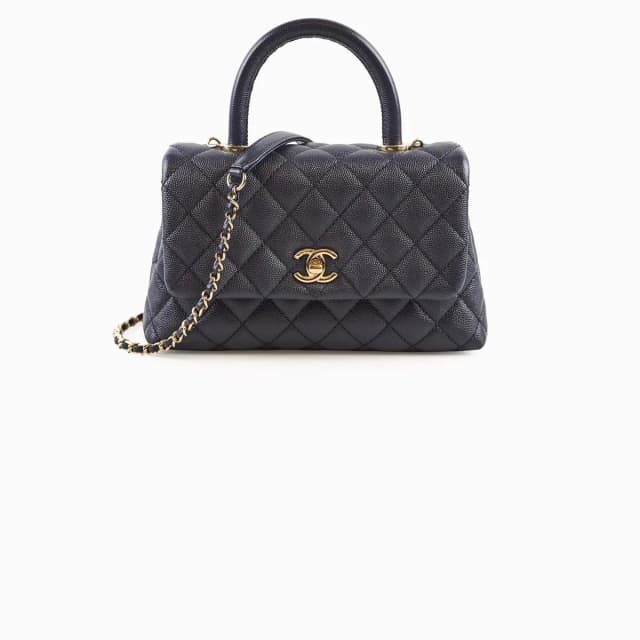Chanel Small Coco Handle Caviar Navy in Navy Caviar leather from The Purse Affair, photo 1 of 1