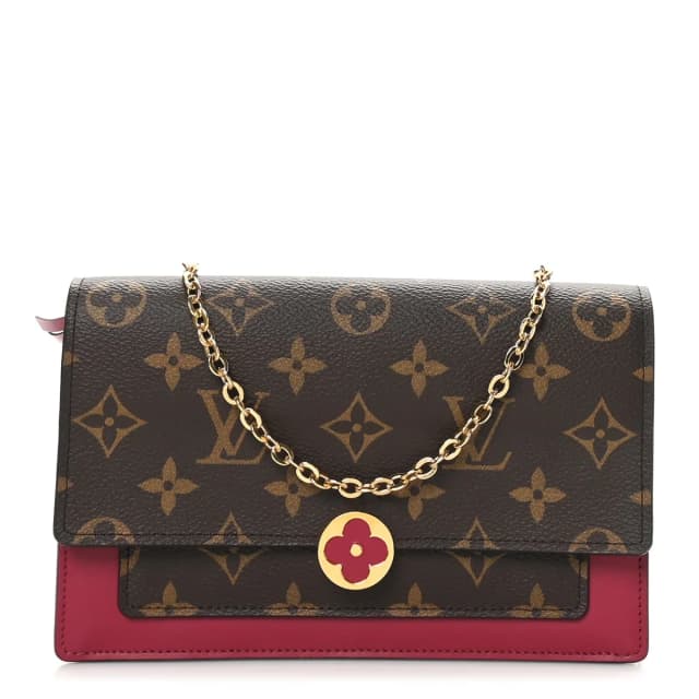Louis Vuitton Monogram Flore Chain Wallet Coated Canvas Bag - Brown & Purple in Brown Coated canvas from H&T, photo 1 of 1