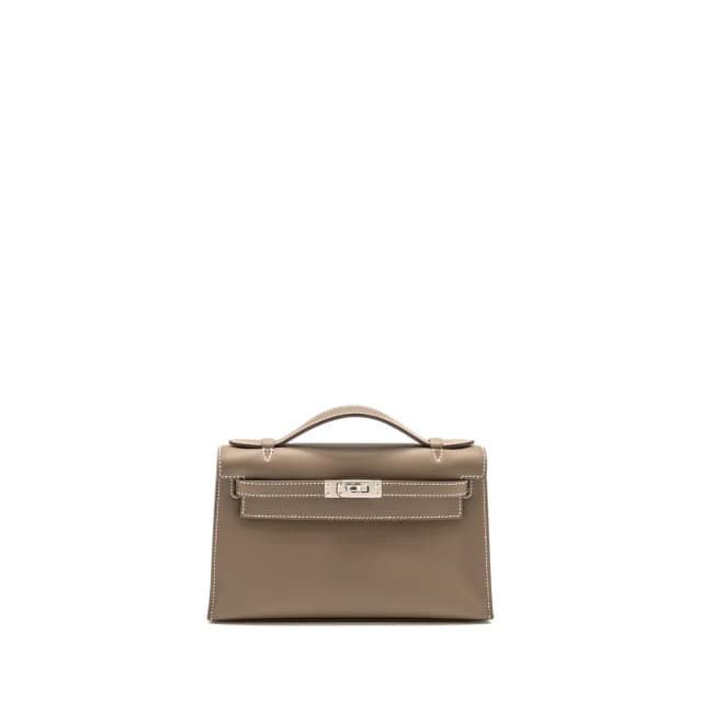 Hermès Kelly Pochette swift etoupe SHW stamp W in Taupe Swift leather from EMIER, photo 1 of 1