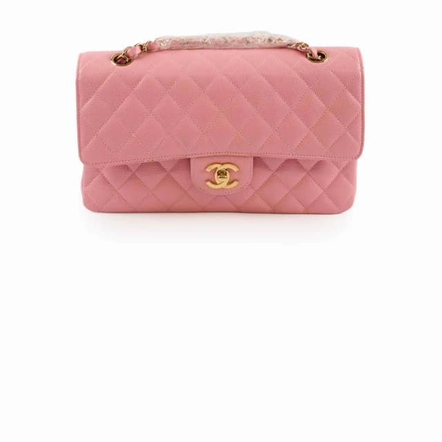 Chanel Vintage Classic Flap M/L 24K GHW Caviar Pink in Pink Caviar leather from The Purse Affair, photo 1 of 1