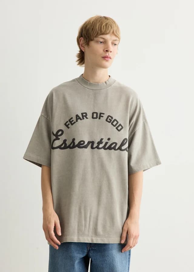 Fear of God Essentials Training 90s Short Sleeve T-Shirt in FADED SEAL, image 1 of 1 from Incu