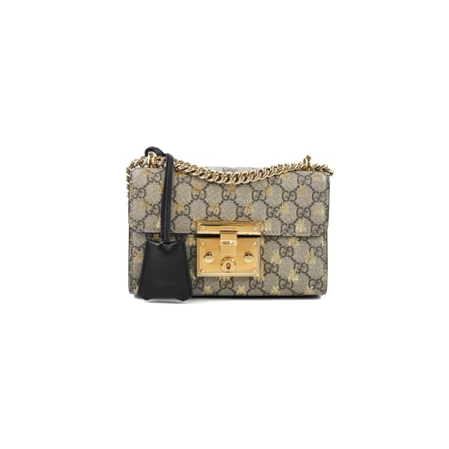 Gucci Small Padlock Bee x GG Supreme Canvas bag in Canvas from The Purse Affair, photo 1 of 1