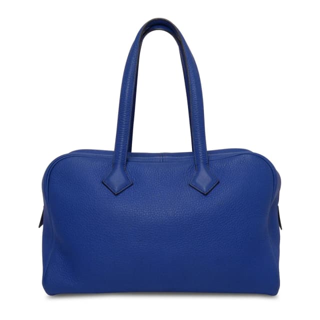Hermès Clemence Victoria II 35 in Blue Electric Clemence leather from Blue Spinach, photo 1 of 1