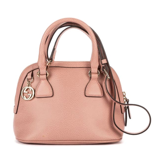 Gucci Small Faux Crossbody Pink Gray Calfskin Leather in Pink Calfskin from The Reluxe, photo 1 of 1