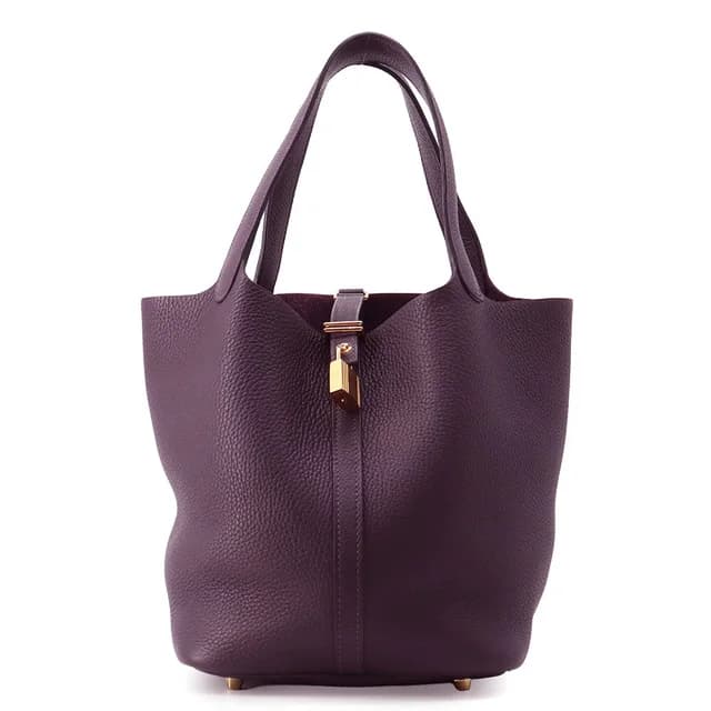 Hermès Picotin Lock Cassis Taurillon Clemence Size MM in Clemence leather from GALLERY RARE, photo 1 of 1