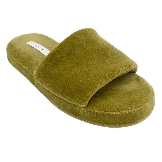 The Row Sage Green Velvet Pillow Slipper Mules in Green Velvet from Clotheshorse Anonymous, photo 1 of 1