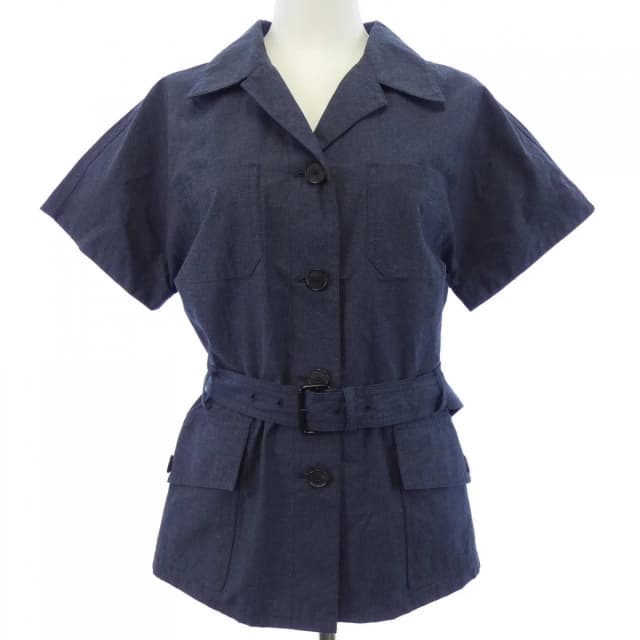 Dior Short Sleeve Shirt Navy in Navy from The Reluxe, photo 1 of 1