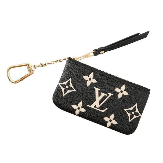 Louis Vuitton Coin Case Bicolor Monogram Empreinte Card Key Pochette Cles Black in Black from The Reluxe, photo 1 of 1
