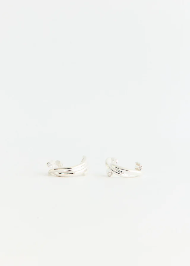 Completedworks Earrings With Cubic Zirconia in Silver Plated, image 1 of 1 from Incu