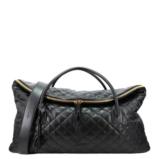 Saint Laurent Giant Calfskin Quilted Leather Travel Bag Black in Black Calfskin from Dallas Designer Handbags, photo 1 of 1