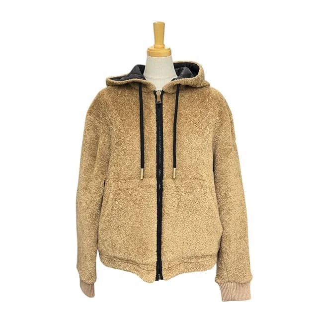 Moncler Jacket Zip Up Cotton Brown in Brown Nylon from The Reluxe, photo 1 of 1