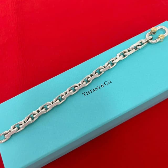 Tiffany & Co. Makers Bracelet Silver Yellow Gold in Yellow from The Reluxe, photo 1 of 1