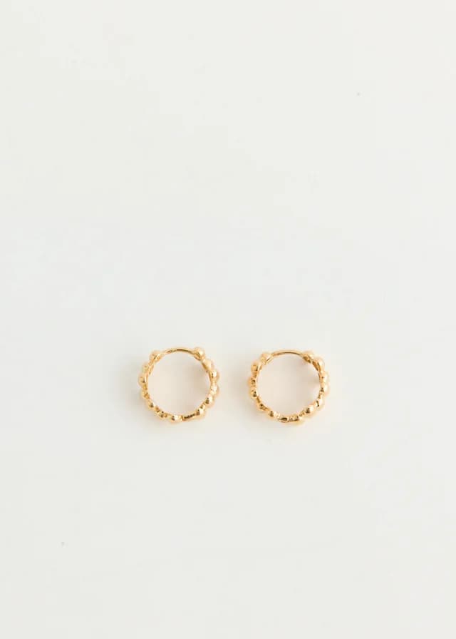 Incu Collection Bubble Hoop Earrings in Gold, image 1 of 1 from Incu