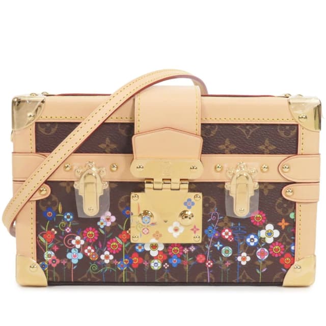 Louis Vuitton x Takashi Murakami Petite Brown Monogram Canvas Pochette in Brown Coated canvas from The Reluxe, photo 1 of 1